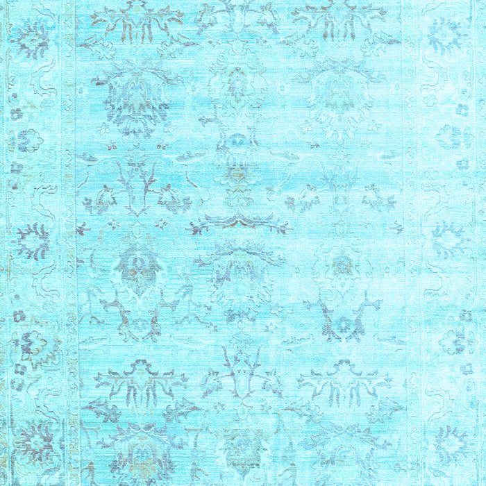 Machine Washable Persian Light Blue Traditional Rug, wshtr1437lblu