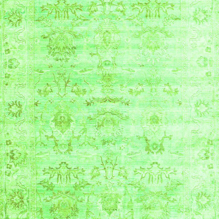 Serging Thickness of Machine Washable Persian Green Traditional Area Rugs, wshtr1437grn