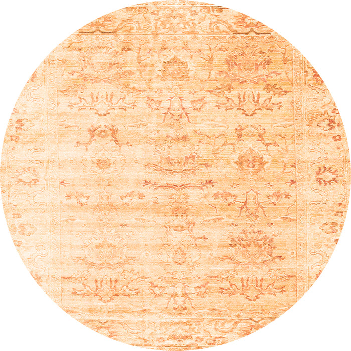 Machine Washable Persian Orange Traditional Area Rugs, wshtr1437org