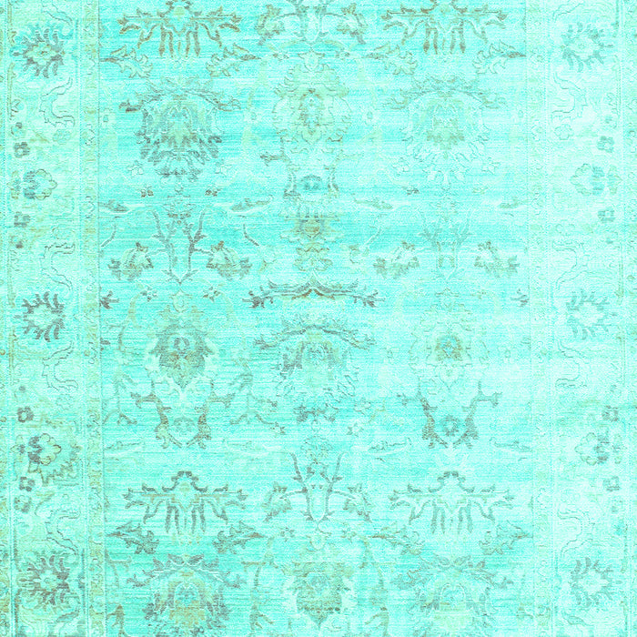 Machine Washable Persian Turquoise Traditional Area Rugs, wshtr1437turq
