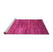 Sideview of Machine Washable Persian Pink Traditional Rug, wshtr1438pnk