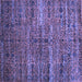 Square Persian Blue Traditional Rug, tr1438blu