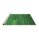 Sideview of Machine Washable Persian Emerald Green Traditional Area Rugs, wshtr1438emgrn