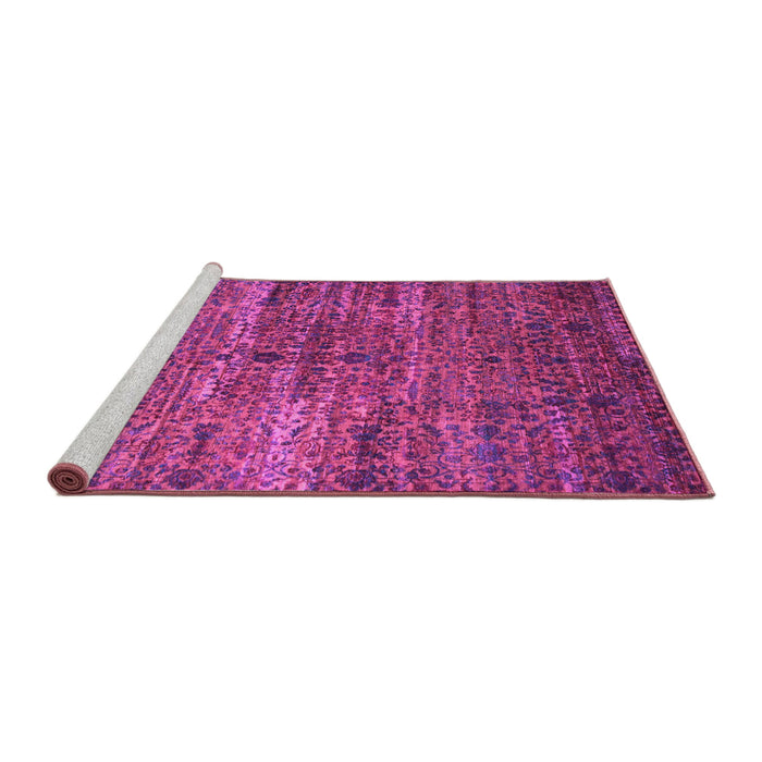 Sideview of Machine Washable Persian Purple Traditional Area Rugs, wshtr1438pur