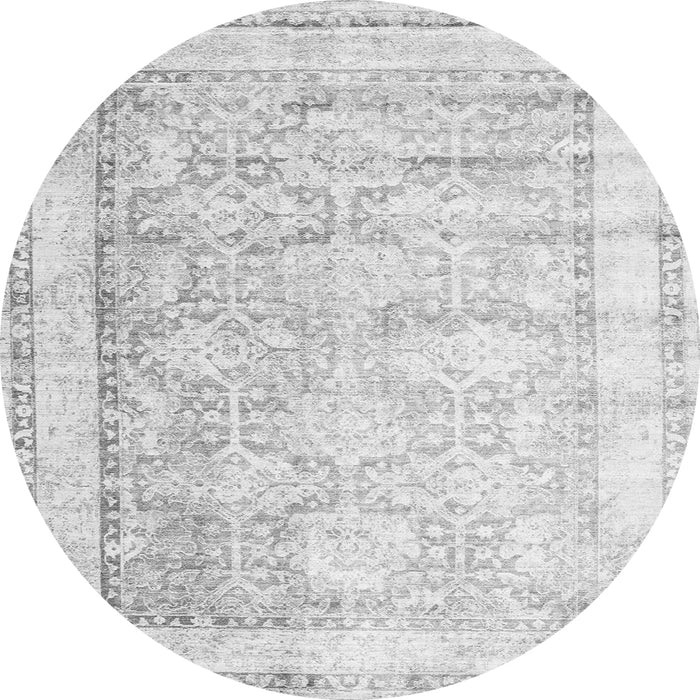 Square Oriental Gray Traditional Rug, tr1439gry
