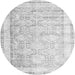 Square Oriental Gray Traditional Rug, tr1439gry