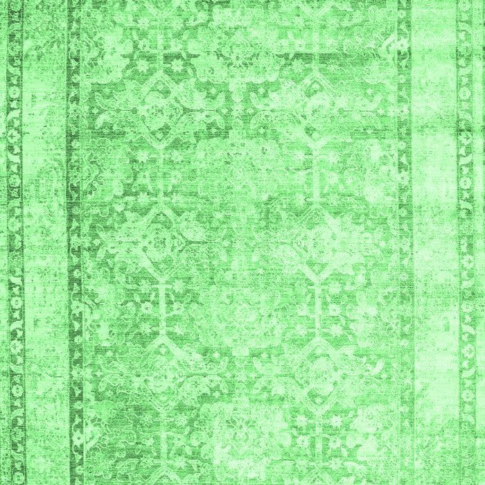 Machine Washable Oriental Emerald Green Traditional Area Rugs, wshtr1439emgrn
