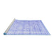 Sideview of Machine Washable Oriental Blue Traditional Rug, wshtr1439blu