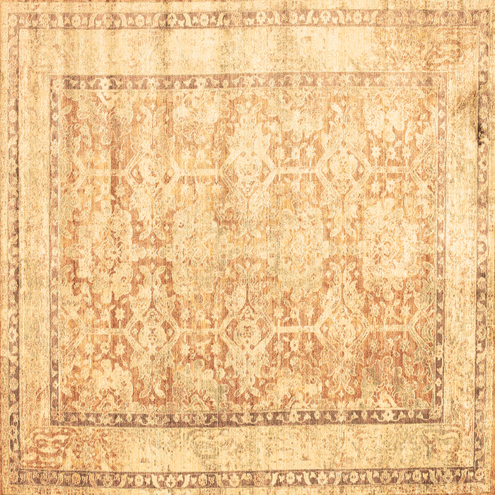 Square Oriental Brown Traditional Rug, tr1439brn