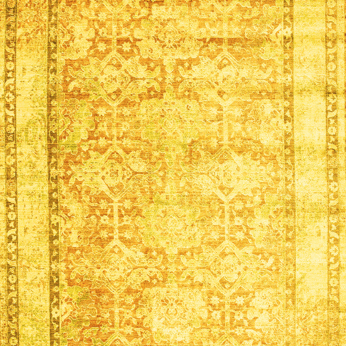 Oriental Yellow Traditional Rug, tr1439yw