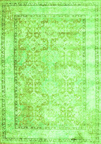 Oriental Green Traditional Rug, tr1439grn