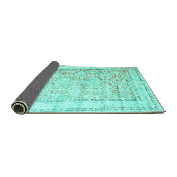 Sideview of Oriental Turquoise Traditional Rug, tr1439turq