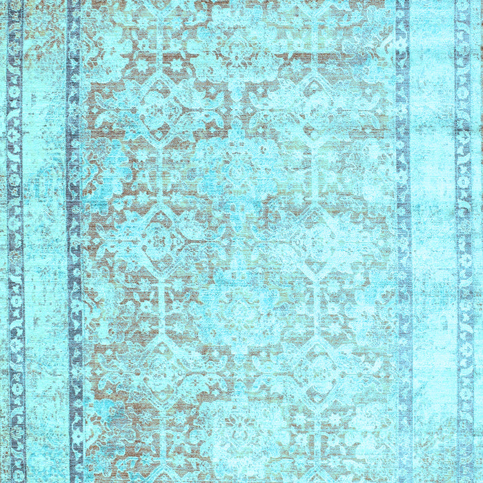 Machine Washable Oriental Light Blue Traditional Rug, wshtr1439lblu