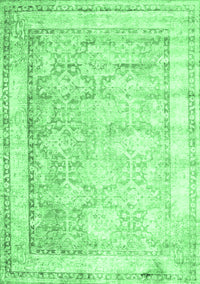 Oriental Emerald Green Traditional Rug, tr1439emgrn