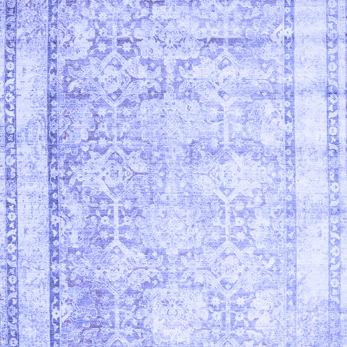 Machine Washable Oriental Blue Traditional Rug, wshtr1439blu