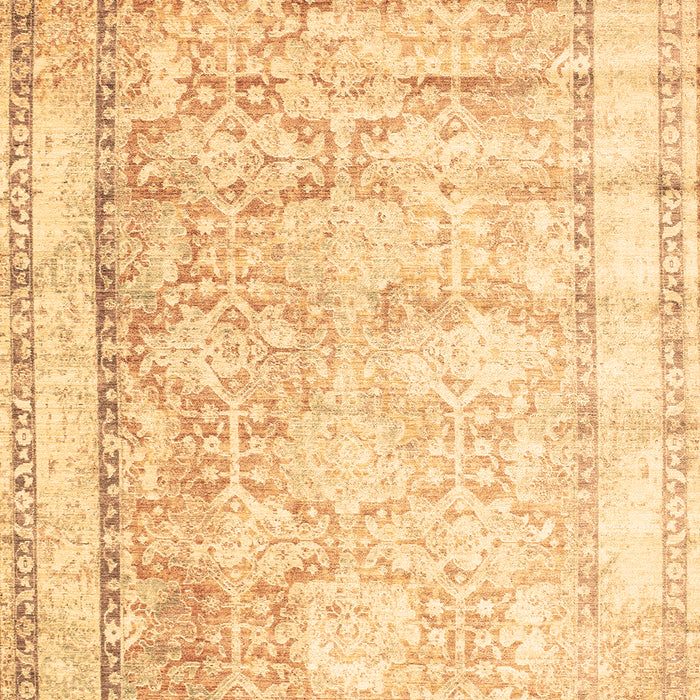 Machine Washable Oriental Brown Traditional Rug, wshtr1439brn