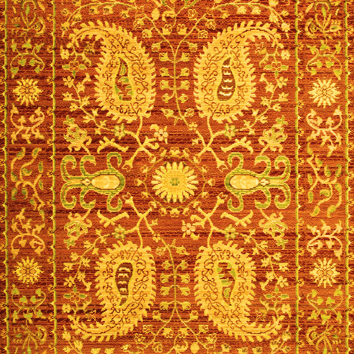 Machine Washable Persian Yellow Traditional Rug, wshtr143yw