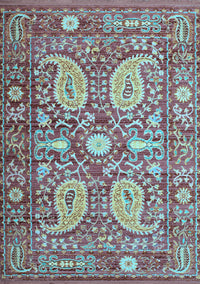 Persian Light Blue Traditional Rug, tr143lblu