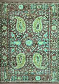 Persian Turquoise Traditional Rug, tr143turq