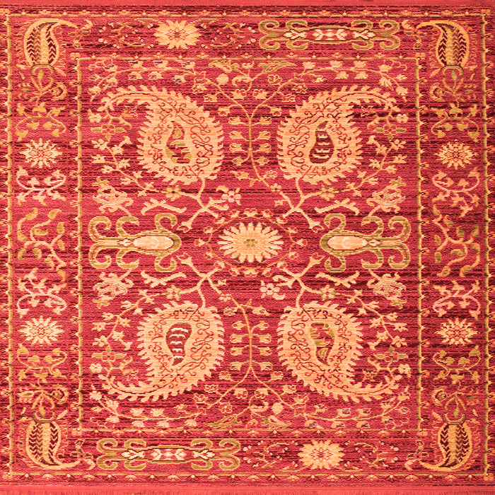 Serging Thickness of Persian Orange Traditional Rug, tr143org