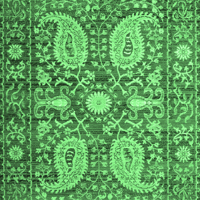 Machine Washable Persian Emerald Green Traditional Area Rugs, wshtr143emgrn