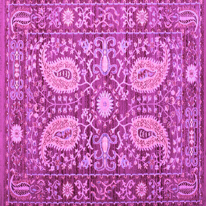 Square Machine Washable Persian Purple Traditional Area Rugs, wshtr143pur