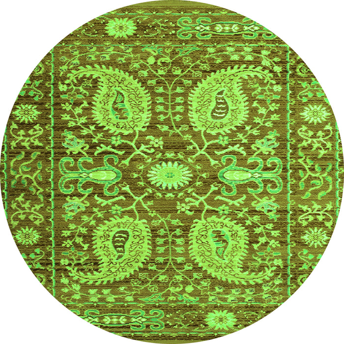Machine Washable Persian Green Traditional Area Rugs, wshtr143grn