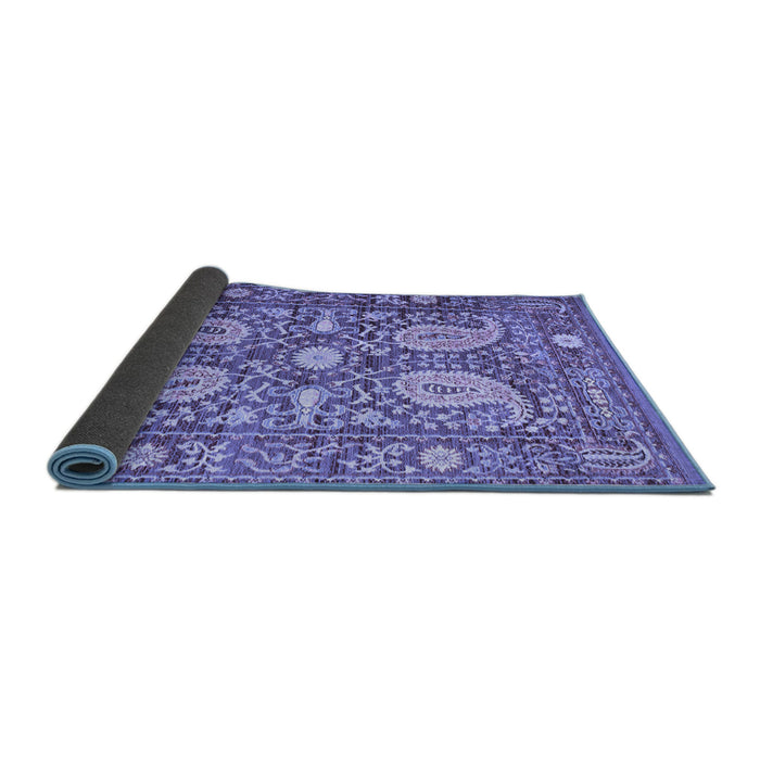 Sideview of Persian Blue Traditional Rug, tr143blu