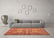 Machine Washable Persian Brown Traditional Rug in a Living Room,, wshtr143brn