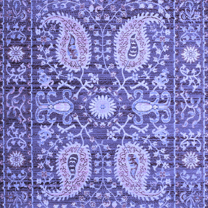 Machine Washable Persian Blue Traditional Rug, wshtr143blu
