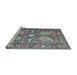 Sideview of Machine Washable Persian Light Blue Traditional Rug, wshtr143lblu