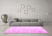 Machine Washable Persian Pink Traditional Rug in a Living Room, wshtr1440pnk