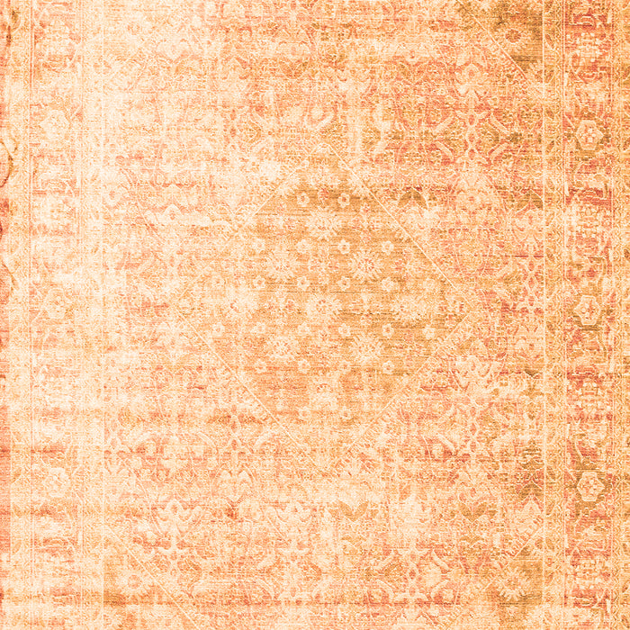 Serging Thickness of Machine Washable Persian Orange Traditional Area Rugs, wshtr1440org