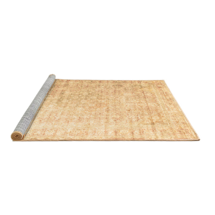 Sideview of Machine Washable Persian Brown Traditional Rug, wshtr1440brn