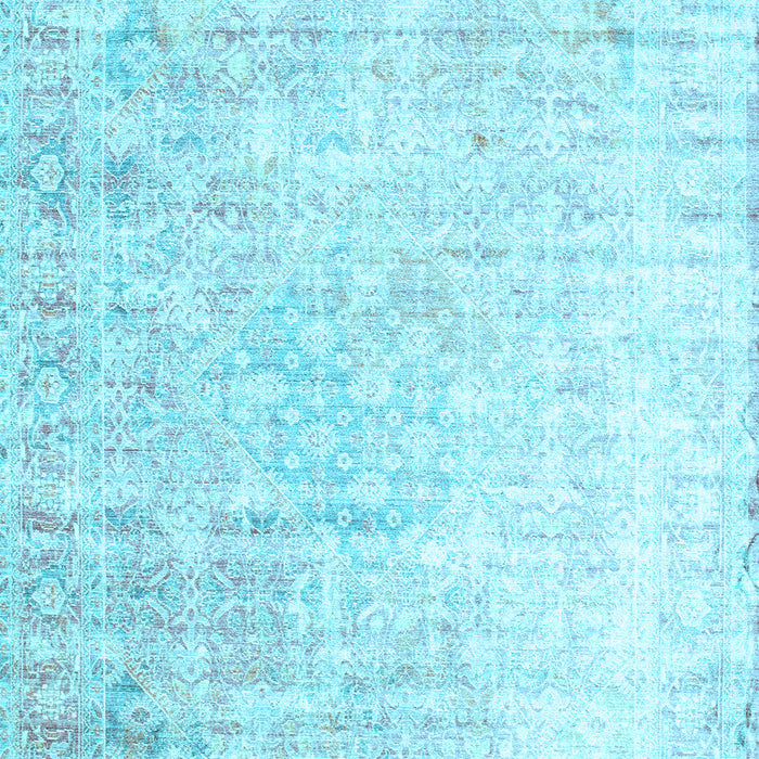 Machine Washable Persian Light Blue Traditional Rug, wshtr1440lblu