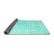 Sideview of Persian Turquoise Traditional Rug, tr1440turq