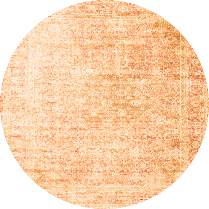 Machine Washable Persian Orange Traditional Area Rugs, wshtr1440org