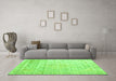 Machine Washable Persian Green Traditional Area Rugs in a Living Room,, wshtr1441grn