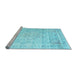 Sideview of Machine Washable Persian Light Blue Traditional Rug, wshtr1441lblu