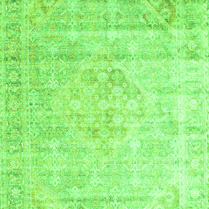 Serging Thickness of Machine Washable Persian Green Traditional Area Rugs, wshtr1441grn