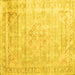 Square Persian Yellow Traditional Rug, tr1441yw