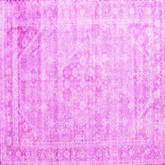 Square Machine Washable Persian Pink Traditional Rug, wshtr1441pnk