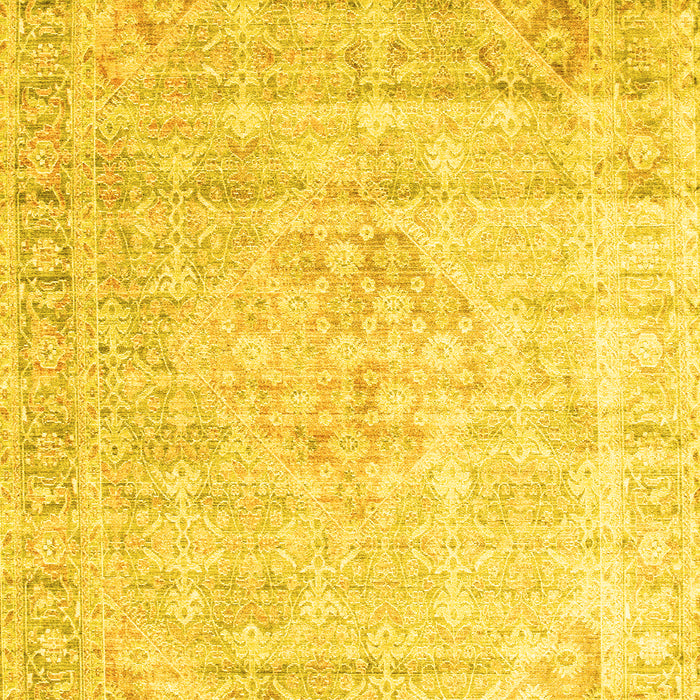 Machine Washable Persian Yellow Traditional Rug, wshtr1441yw