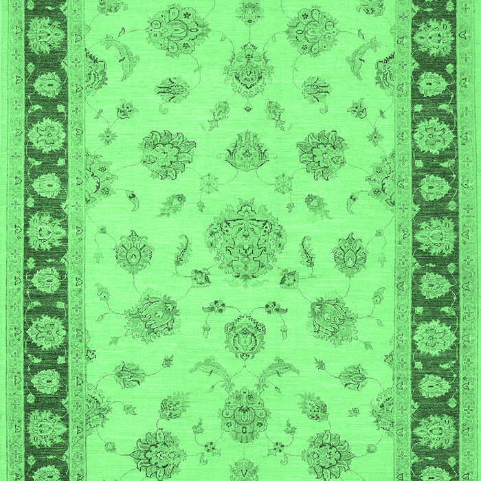 Oriental Emerald Green Traditional Rug, tr1442emgrn