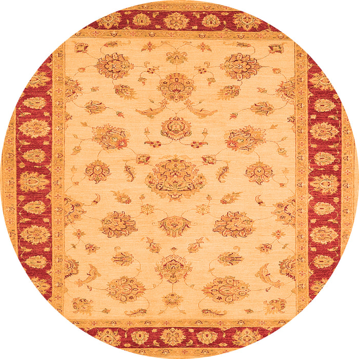 Machine Washable Oriental Orange Traditional Area Rugs, wshtr1442org