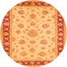 Machine Washable Oriental Orange Traditional Area Rugs, wshtr1442org