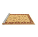 Sideview of Machine Washable Oriental Brown Traditional Rug, wshtr1442brn