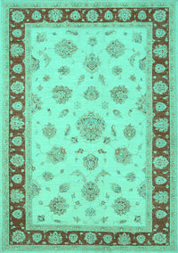Oriental Turquoise Traditional Rug, tr1442turq