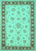 Oriental Turquoise Traditional Rug, tr1442turq
