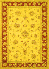 Oriental Yellow Traditional Rug, tr1442yw
